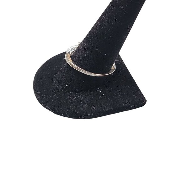 10k Patriotic Gemstone Ring Ladies SZ 12 White Gold Garnet Cubic Zirconia Iolite - Picture 12 of 16